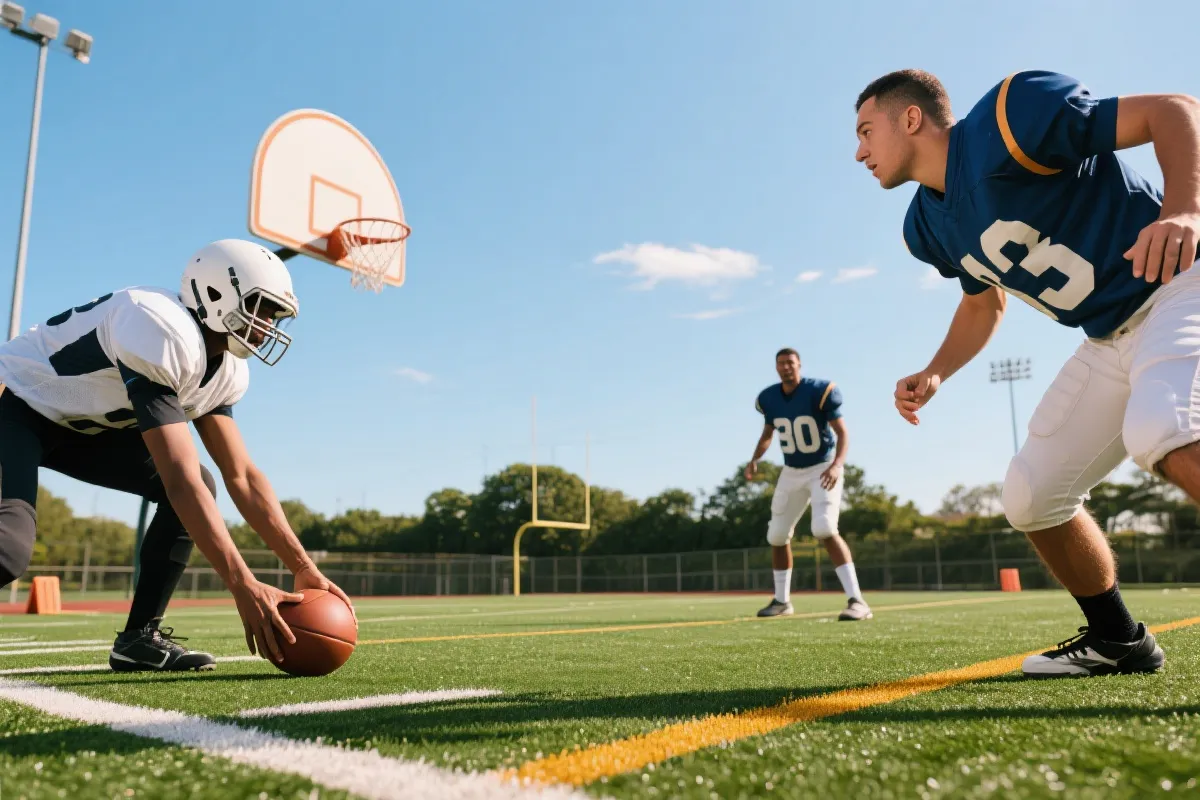 足球与篮球主题插图